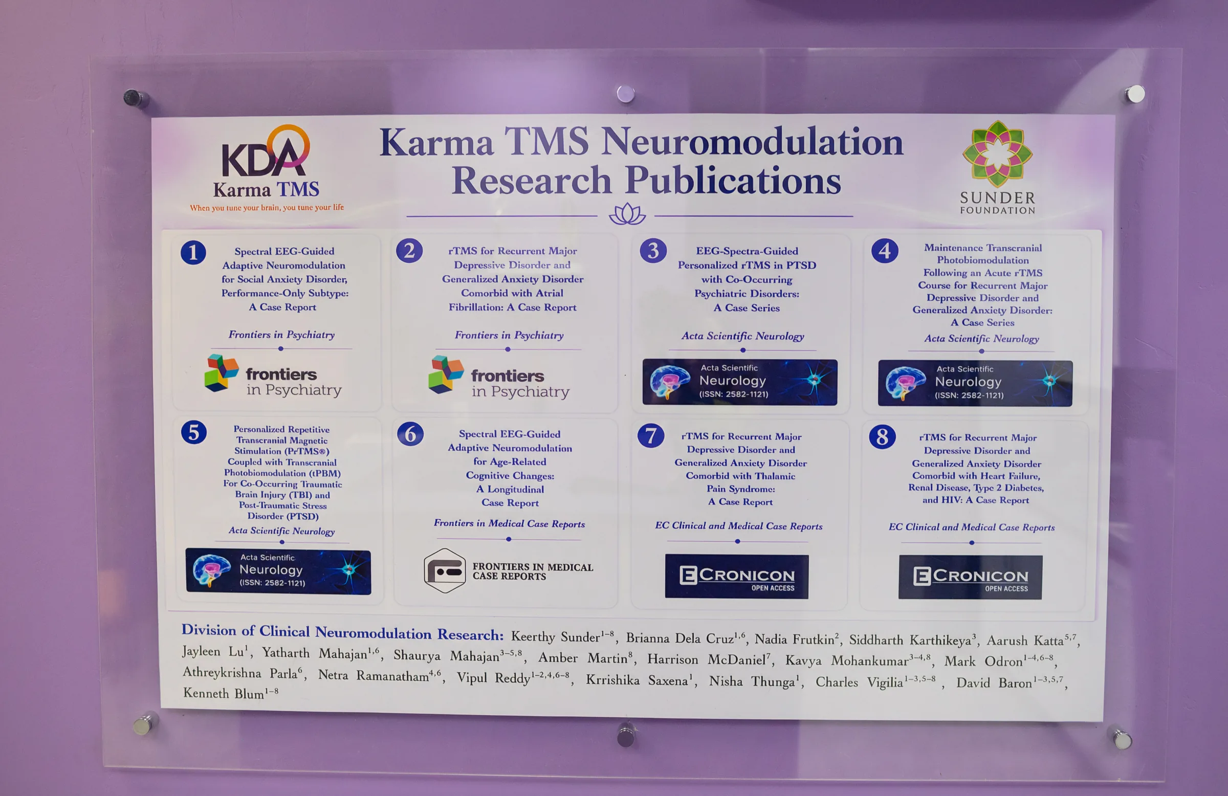 Karma TMS Research — Clinical team and TMS therapy in action