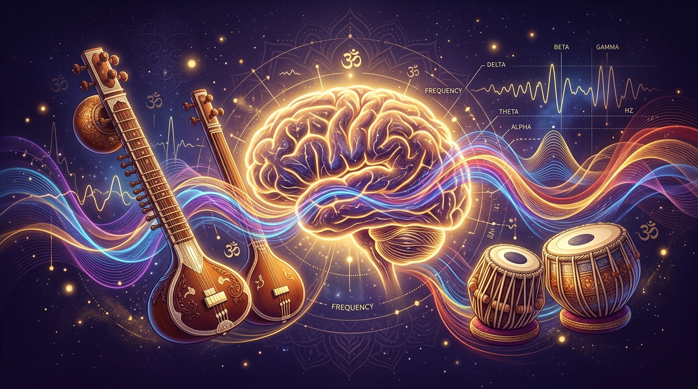 Classical Indian Music and Neuroscience Brain Mapping - Sitar Tabla EEG waves