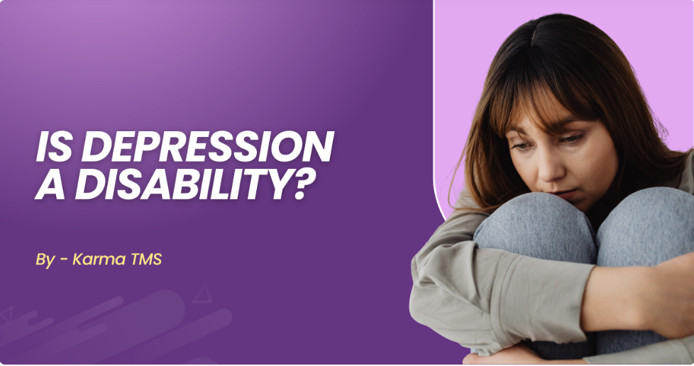 Is Depression a Disability? Woman sitting with knees up looking sad